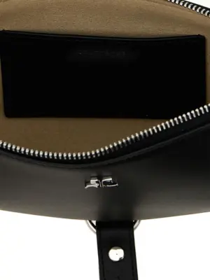 'Holy Eclipse' shoulder bag 100% calfskin leather (Bos Taurus) COURREGES Black