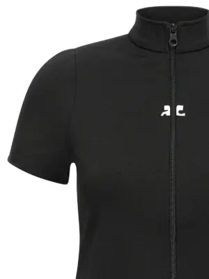 'Interlock Zipped' top Woman COURREGES Black