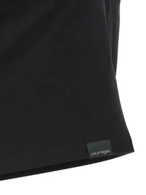 'Twist Asymmetrical' T-shirt 100% cotton COURREGES Black