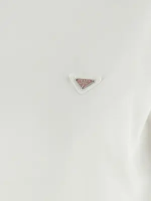 Logo T-shirt 100% cotton PRADA White