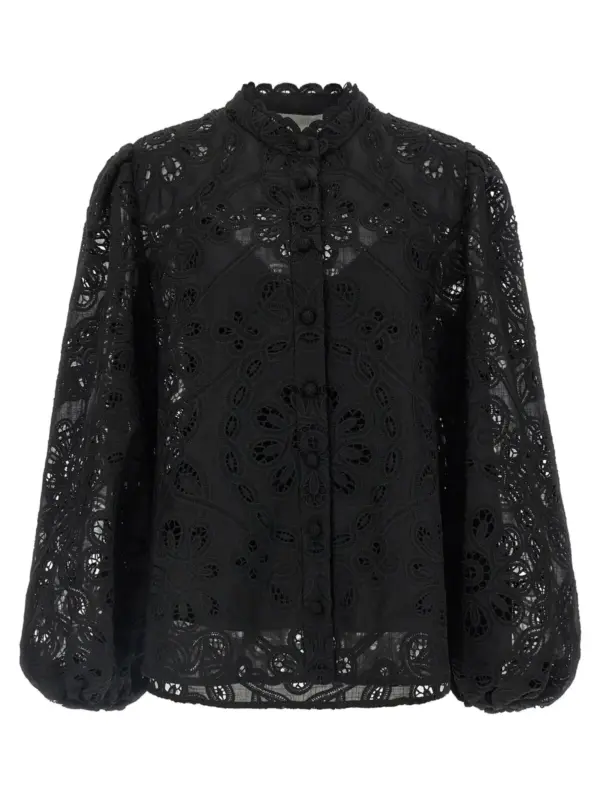 'Rhiannon' shirt ZIMMERMANN Black