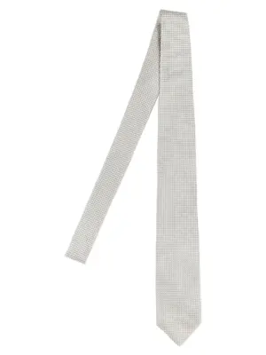 Patterned tie BARBA Silver