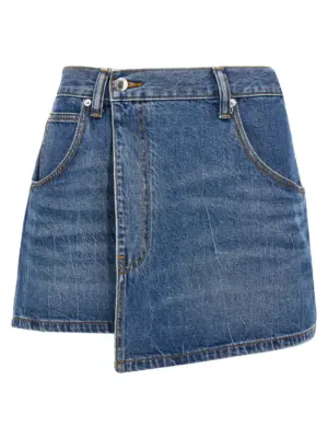 'Deconstructed Wrapped' skirt DENIM X ALEXANDER WANG Blue