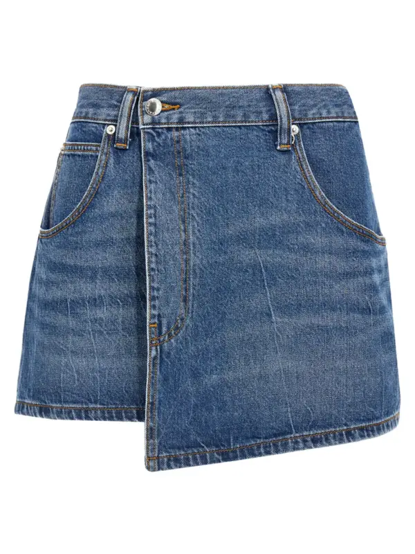 'Deconstructed Wrapped' skirt DENIM X ALEXANDER WANG Blue