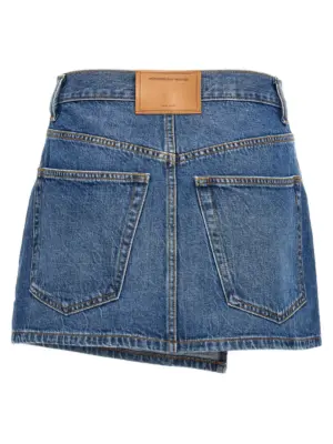 'Deconstructed Wrapped' skirt 4DC2255721401 DENIM X ALEXANDER WANG Blue