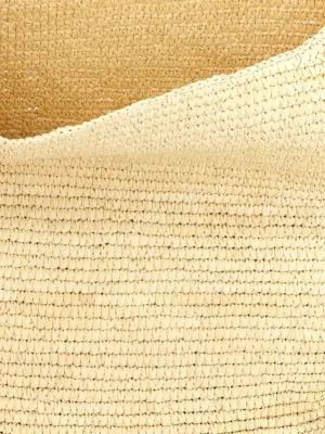 'Cristiana' shoulder bag 100% raffia MAISON MICHEL Brown