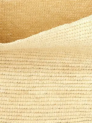 'Cristiana' shoulder bag 100% raffia MAISON MICHEL Black