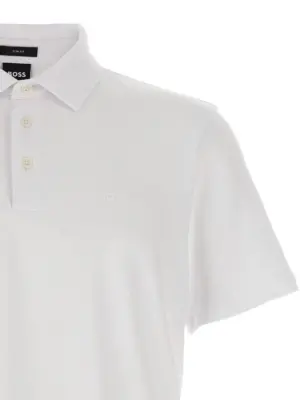 'Palosh 30' polo shirt Man HUGO BOSS White