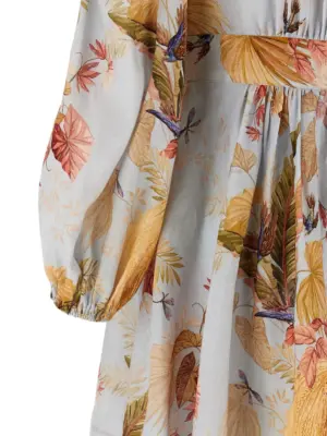 'Acension Plunge' dress 100% linen ZIMMERMANN Light Blue