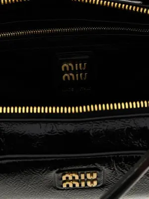 Trunk hand bag 100% lamb leather (Ovis aries) MIU MIU Black