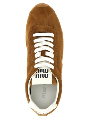 'Plume' sneakers 100% calfskin leather (Bos Taurus) MIU MIU Brown