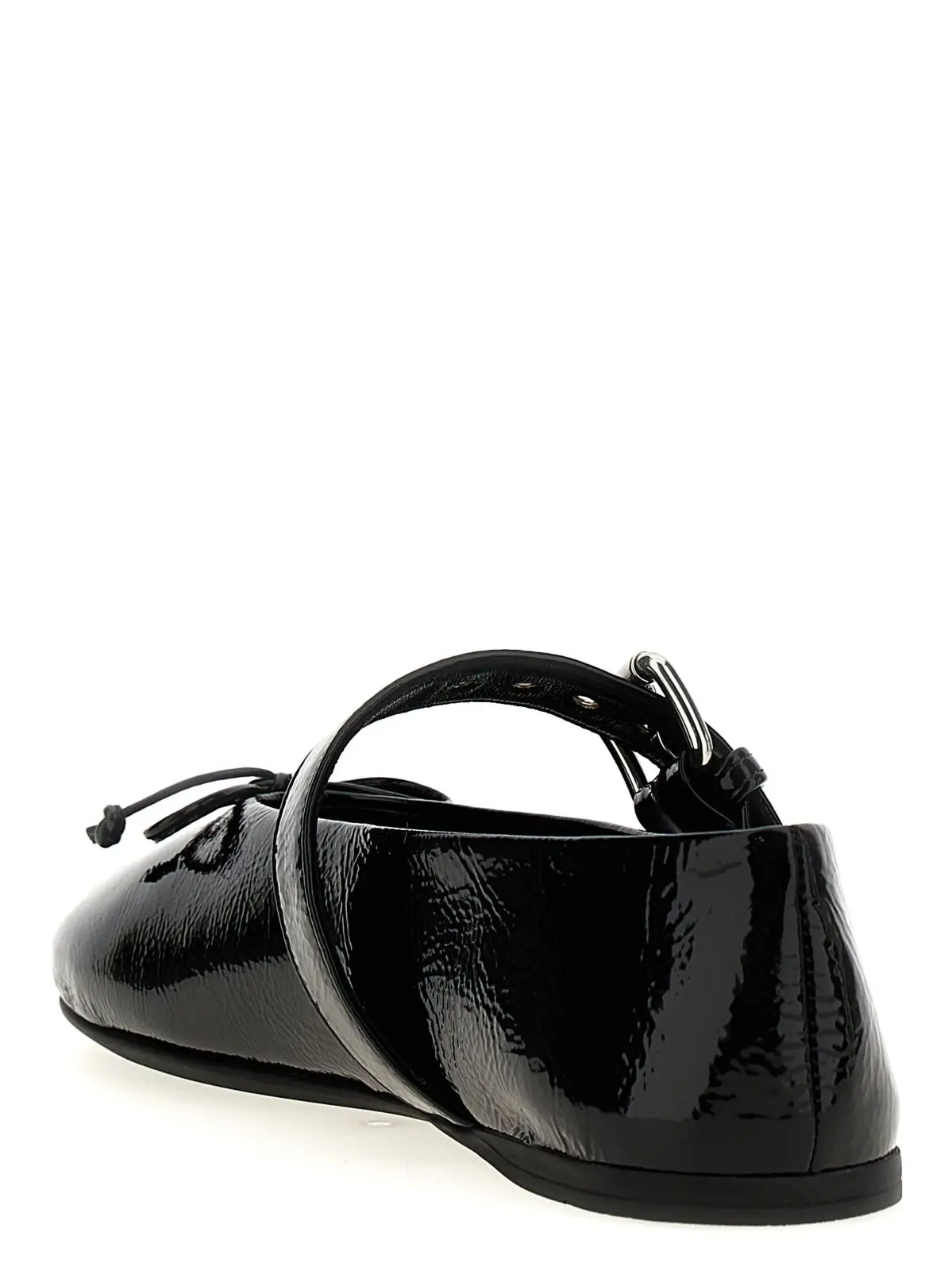 Балетки Miu Miu Buckle and bow Чорні 3 Buckle and bow ballet flats Woman MIU MIU Black