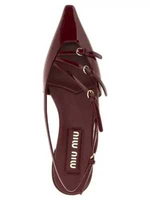 Slingback straps 100% calfskin leather (Bos Taurus) MIU MIU Bordeaux