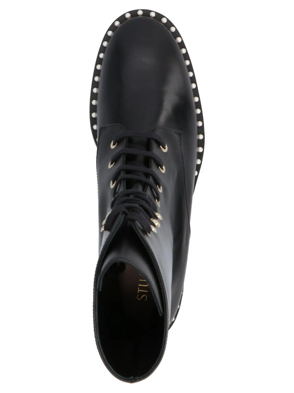 Черевики Allie combat Stuart Weitzman Чорні 4 'Allie’ combat boots 100% calfskin leather STUART WEITZMAN Black