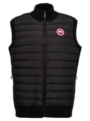 'HyBridge® Quilted KniKnit' vest CANADA GOOSE Black