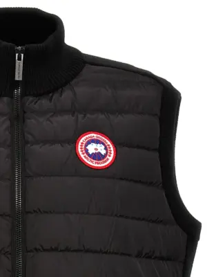 'HyBridge® Quilted KniKnit' vest Man CANADA GOOSE Black