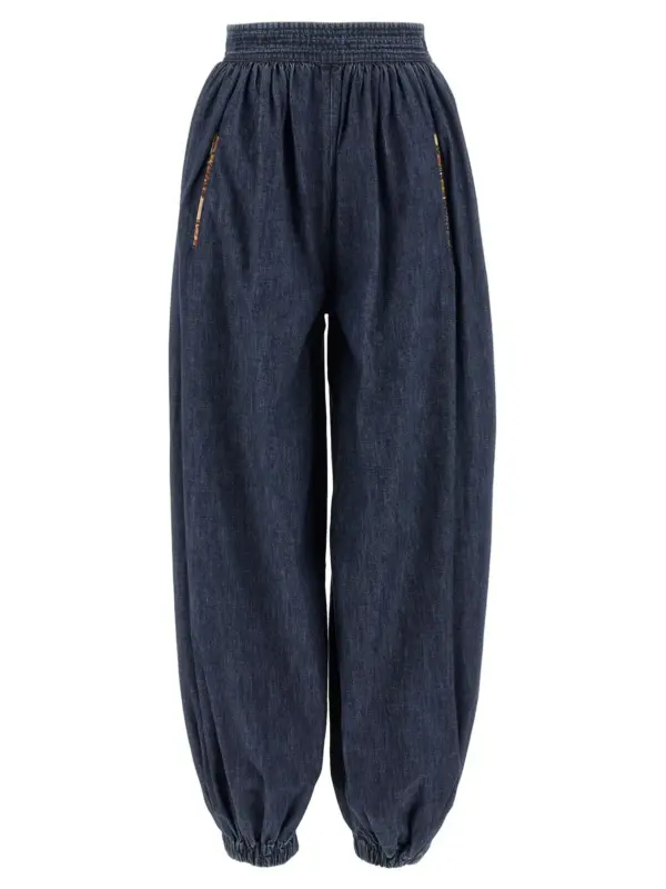 Valentino Garavani Denim Chambray pants VALENTINO GARAVANI Blue