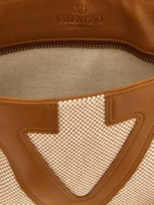 Valentino Garavani 'Viva Superstar' small shopping bag 100% cotton VALENTINO GARAVANI Beige