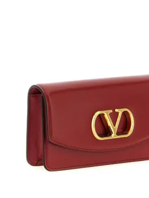 Valentino Garavani 'Vain' clutch bag 100% calfskin leather (Bos Taurus) VALENTINO GARAVANI Red