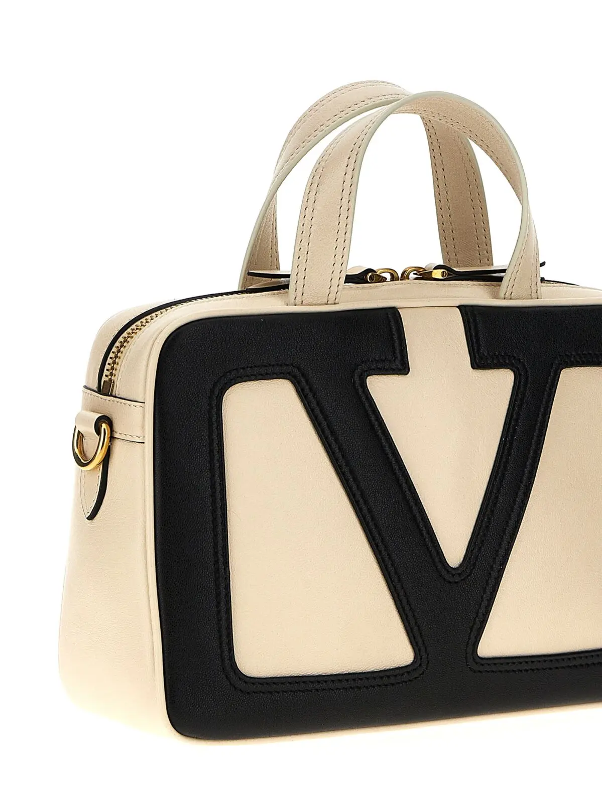 Сумка шопер Valentino Garavani Viva Superstar Чорно-біла 4 Valentino Garavani 'Viva Superstar' handbag 100% lamb leather (Ovis aries) VALENTINO GARAVANI White/Black