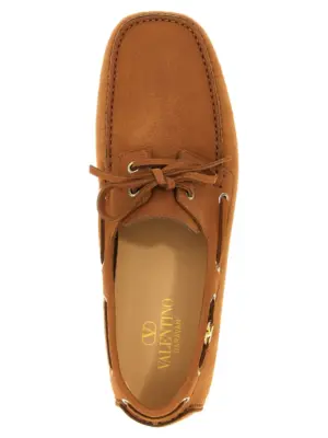 Valentino Garavani 'Driver Fastaway' loafers 100% calfskin leather (Bos Taurus) VALENTINO GARAVANI Brown