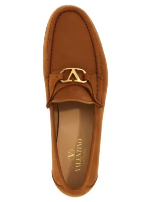 Valentino Garavani 'VLogo Signature' loafers 100% calfskin leather (Bos Taurus) VALENTINO GARAVANI Brown