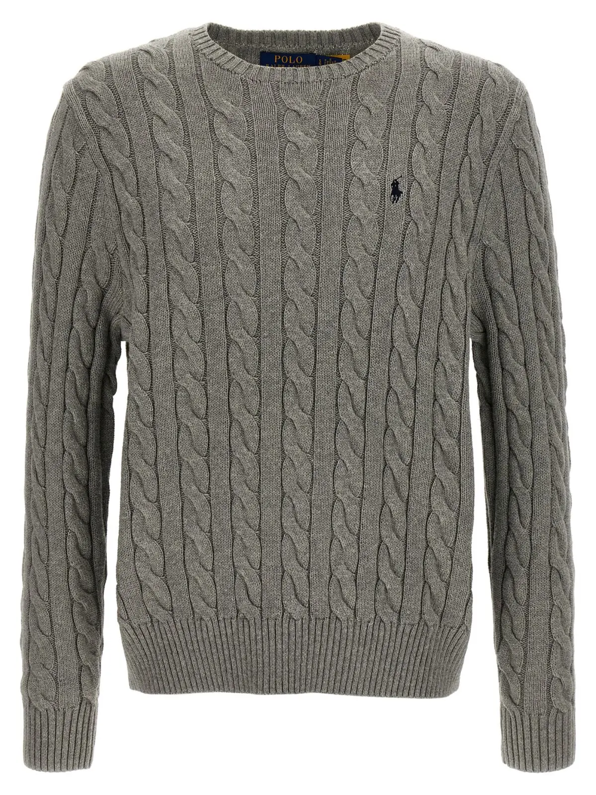 Светр Polo Ralph Lauren з бавовни у плетінні Сірий 1 Cotton braided sweater POLO RALPH LAUREN Gray