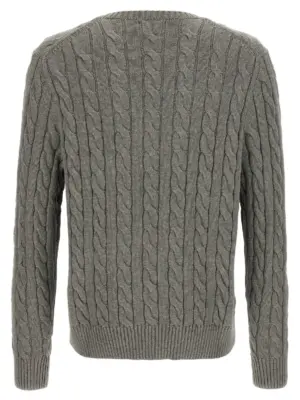 Cotton braided sweater 710775885013 POLO RALPH LAUREN Gray