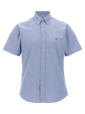 Logo embroidery shirt POLO RALPH LAUREN Light Blue