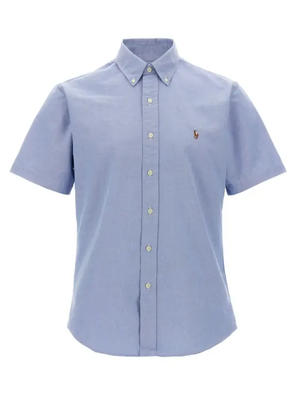 Logo embroidery shirt POLO RALPH LAUREN Light Blue