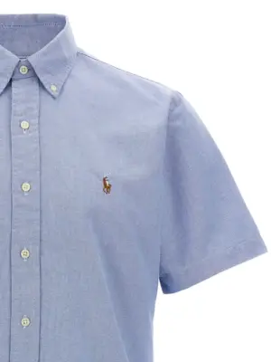 Logo embroidery shirt Man POLO RALPH LAUREN Light Blue
