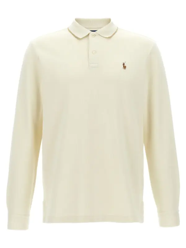 Fleece cotton polo shirt POLO RALPH LAUREN Beige