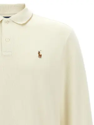 Fleece cotton polo shirt Man POLO RALPH LAUREN Beige