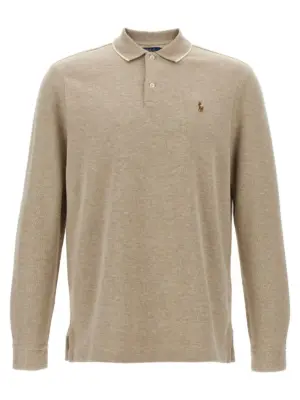 Fleece cotton polo shirt POLO RALPH LAUREN Beige