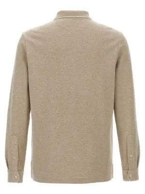 Fleece cotton polo shirt 710970681002 POLO RALPH LAUREN Beige