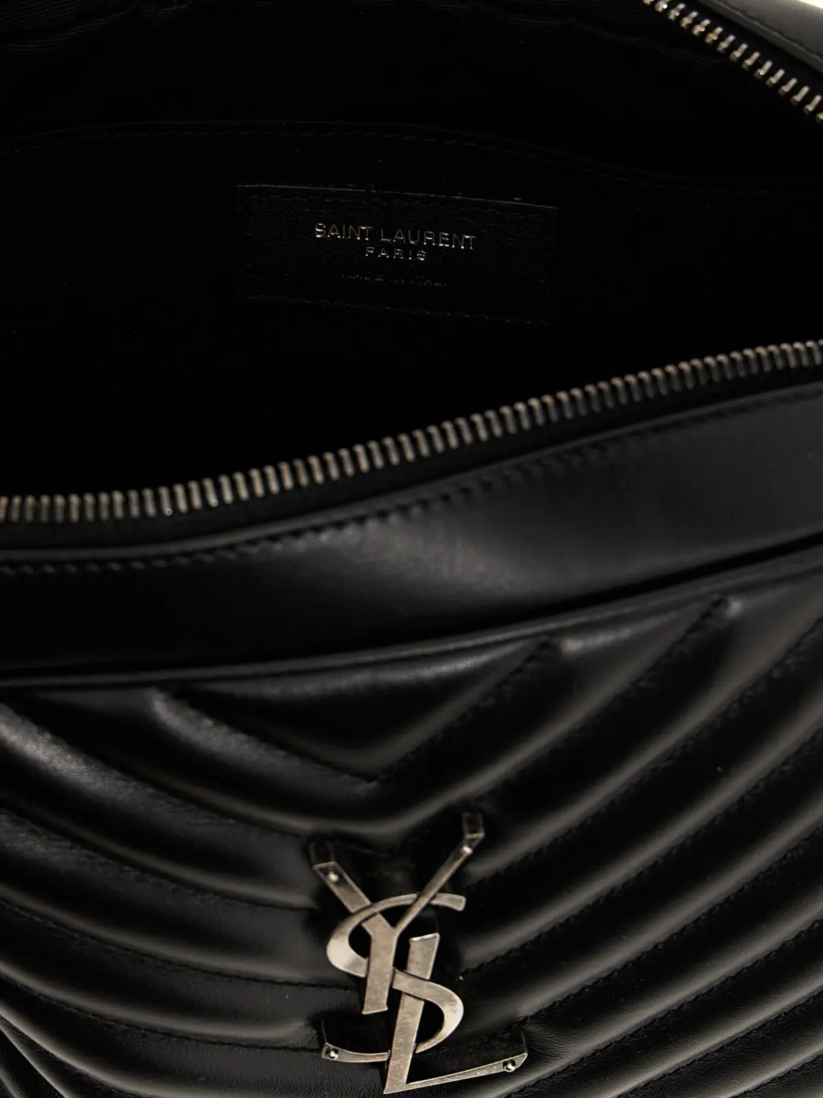 Сумка крос-боді Saint Laurent Camera Bag Lou Чорна 4 'Camera Bag Lou' crossbody bag 100% calfskin leather (Bos Taurus) SAINT LAURENT Black