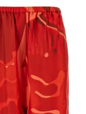Palazzo Silk pants Woman FERRAGAMO Red
