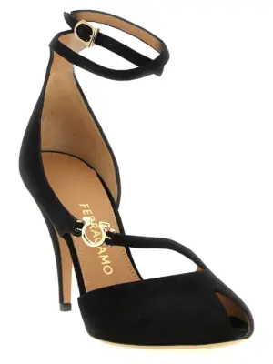'Molly' sandals 784952NEROBISCOTTO FERRAGAMO Black