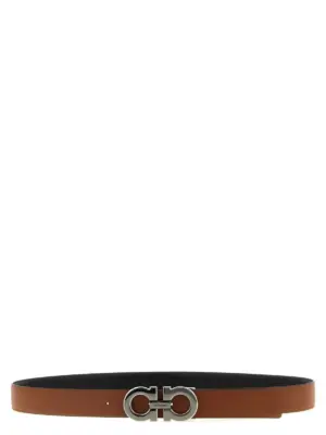 'Gancini' reversible belt 786324NERO FERRAGAMO Multicolor