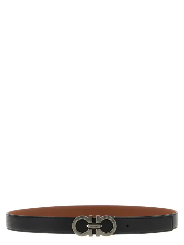 'Gancini' reversible belt FERRAGAMO Multicolor