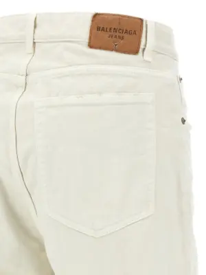 Denim jeans 100% cotton BALENCIAGA White