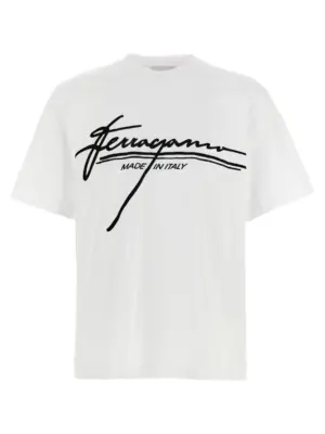 'Firma' T-shirt FERRAGAMO White/Black
