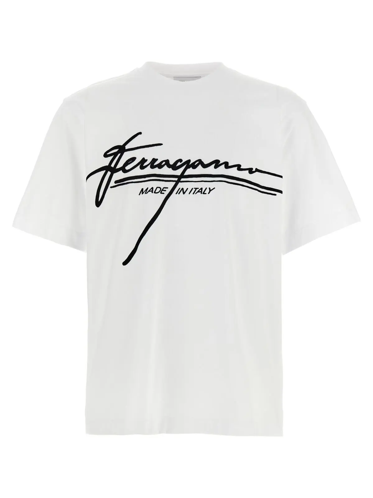 Футболка Ferragamo Firma Чорно-біла 1 'Firma' T-shirt FERRAGAMO White/Black