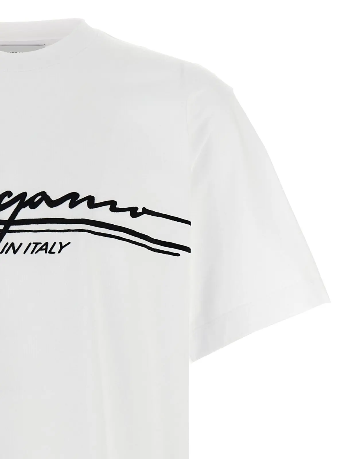Футболка Ferragamo Firma Чорно-біла 3 'Firma' T-shirt Man FERRAGAMO White/Black