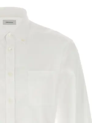 'Gancini' jacquard shirt Man FERRAGAMO White