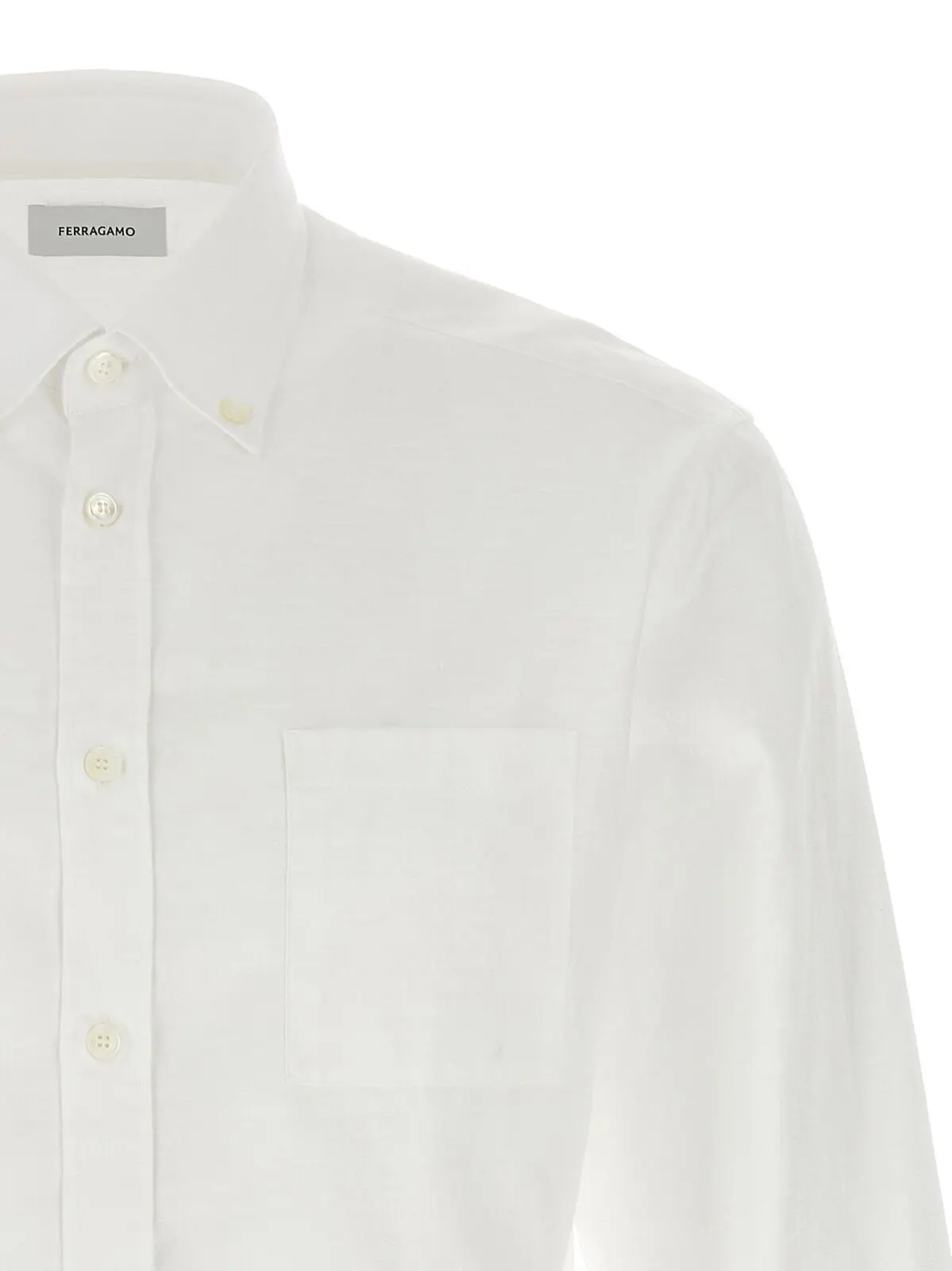 Сорочка Ferragamo Gancini jacquard Біла 3 'Gancini' jacquard shirt Man FERRAGAMO White