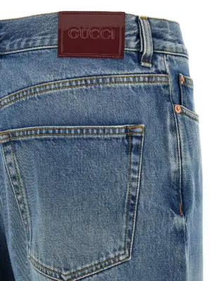 'Boyfriend' jeans 100% cotton GUCCI Blue