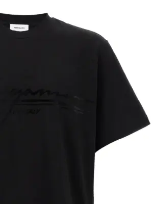 'Firma' T-shirt Man FERRAGAMO Black