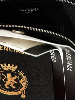 'Passport Phone Holder' card holder Woman BALENCIAGA Black