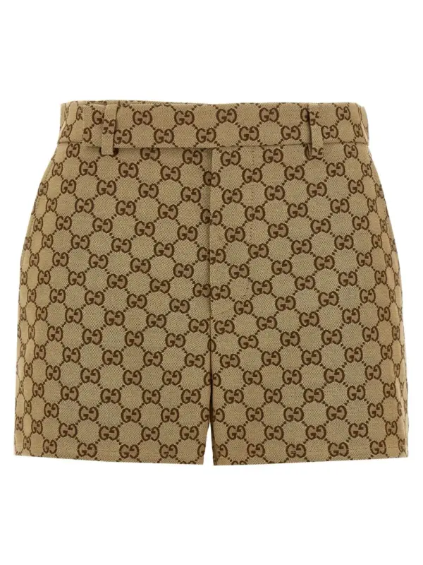 'GG' shorts GUCCI Beige